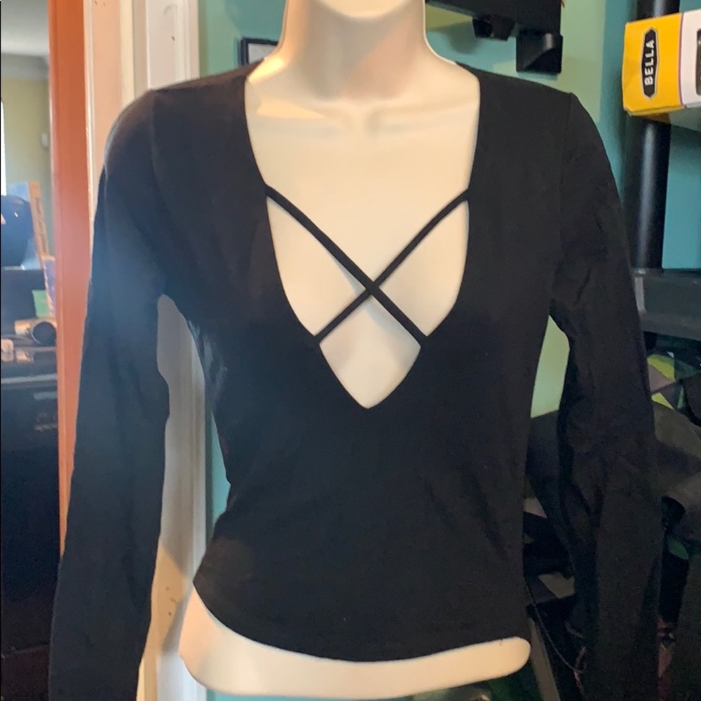 Black Cutout Top